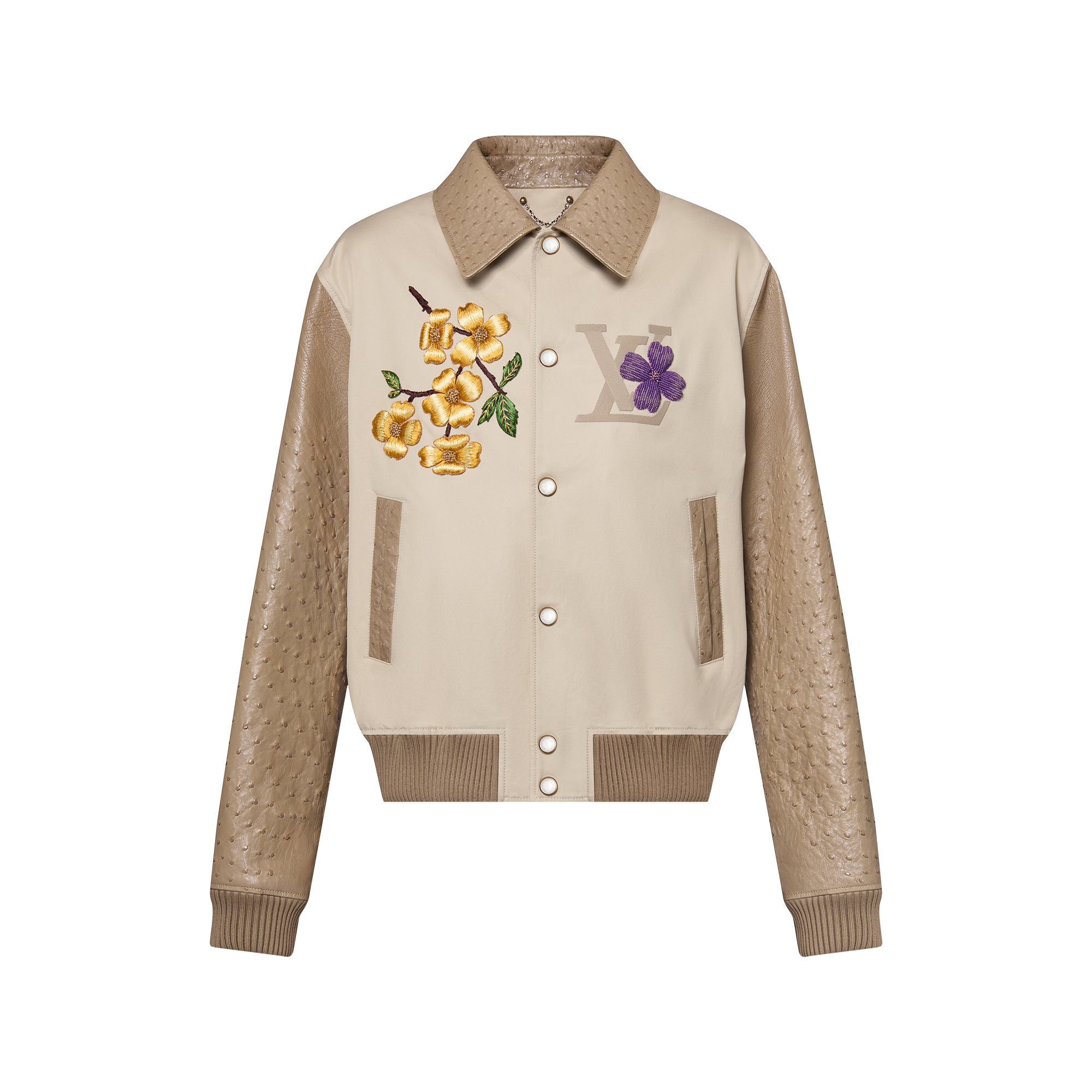 Embroidered Ostrich Varsity Jacket - Ready-to-Wear 1AFQLN | LOUIS